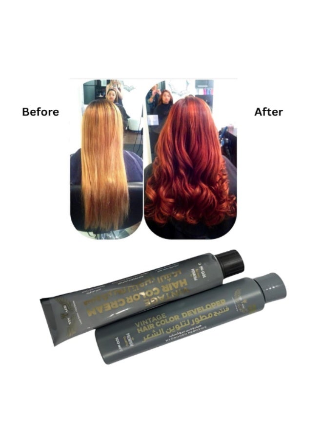 Vintage Apple Anaerobic Hair Cream – 100% Organic Hair Dye and Natural Hair Color Cream, 200ml (10-in-1), offered in three unique shades and scents. 5 Pack of (Reddish Brown) - Image 3